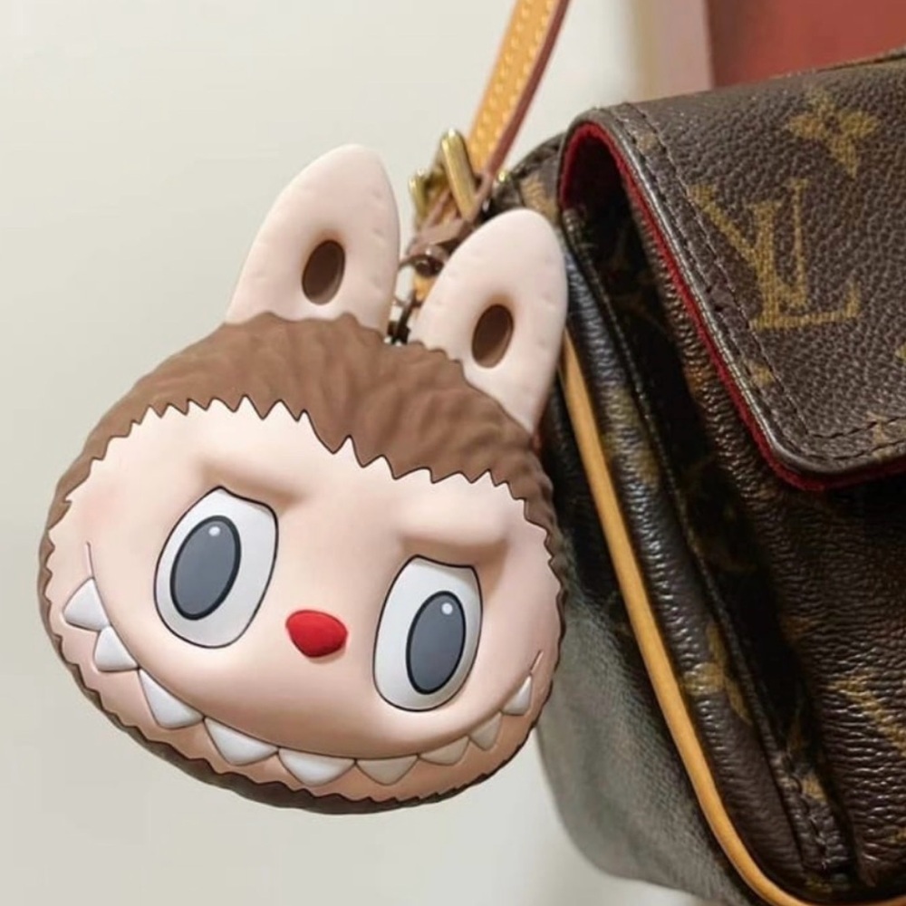 Pop Mart The Monsters Earphone Bag - Pink and Brown